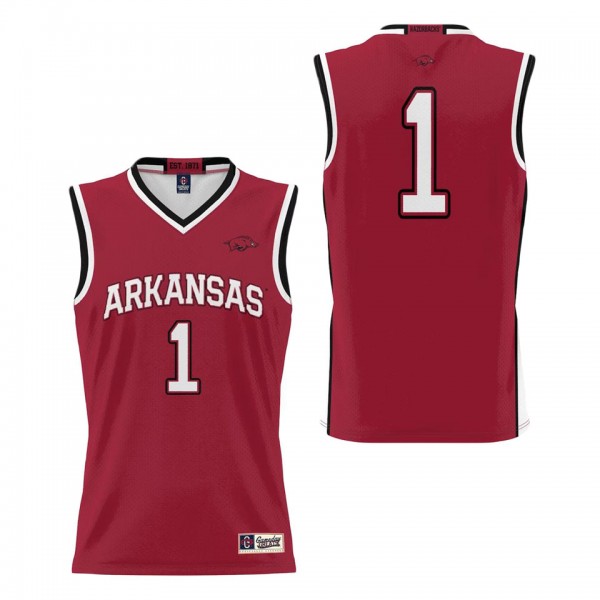 #1 Arkansas Razorbacks ProSphere Basketball Jersey...