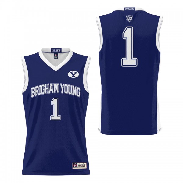 #1 BYU Cougars ProSphere Youth Basketball Jersey N...