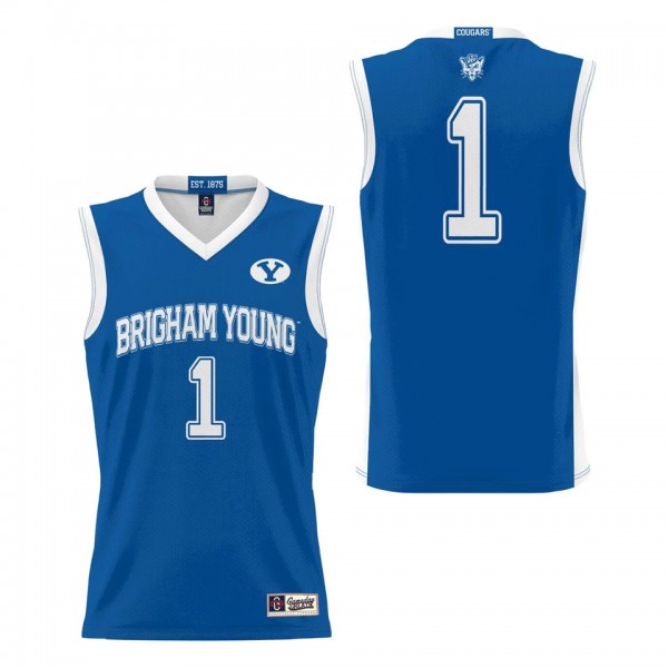 #1 BYU Cougars ProSphere Youth Basketball Jersey R...