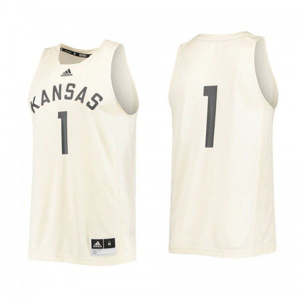 #1 Kansas Jayhawks adidas Reverse Retro Jersey Cre...