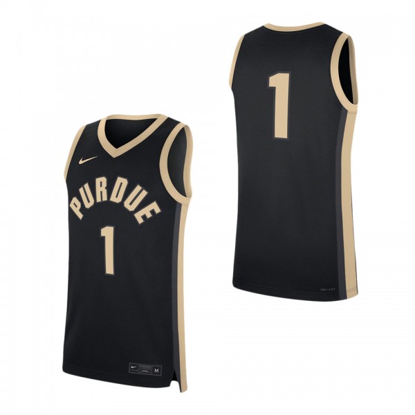 #1 Purdue Boilermakers Replica Jersey Black