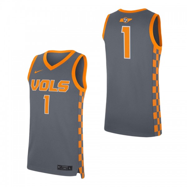 #1 Tennessee Volunteers Nike Replica Jersey Gray