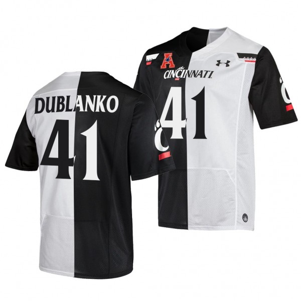 2021-22 Cincinnati Bearcats Joel Dublanko Split Edition Jersey Black White