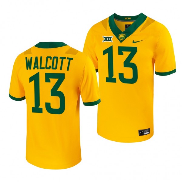 Al Walcott Baylor Bears #13 Gold Jersey 2022-23 Un...