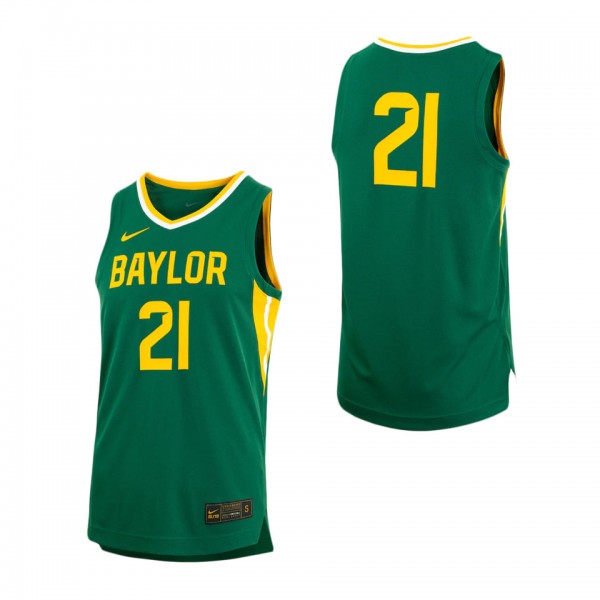 #21 Baylor Bears Nike Replica Basketball Jersey Gr...