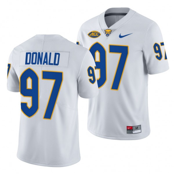 Pitt Panthers Aaron Donald Jersey White College Fo...