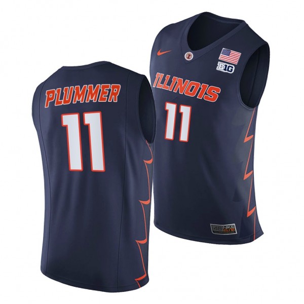 Alfonso Plummer Illinois Fighting Illini Navy Jers...