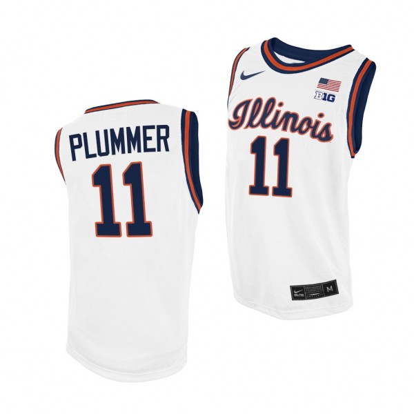 Alfonso Plummer Illinois Fighting Illini White Jer...