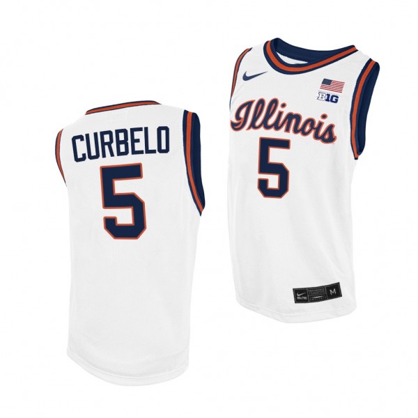 Illinois Fighting Illini Andre Curbelo #5 Jersey W...