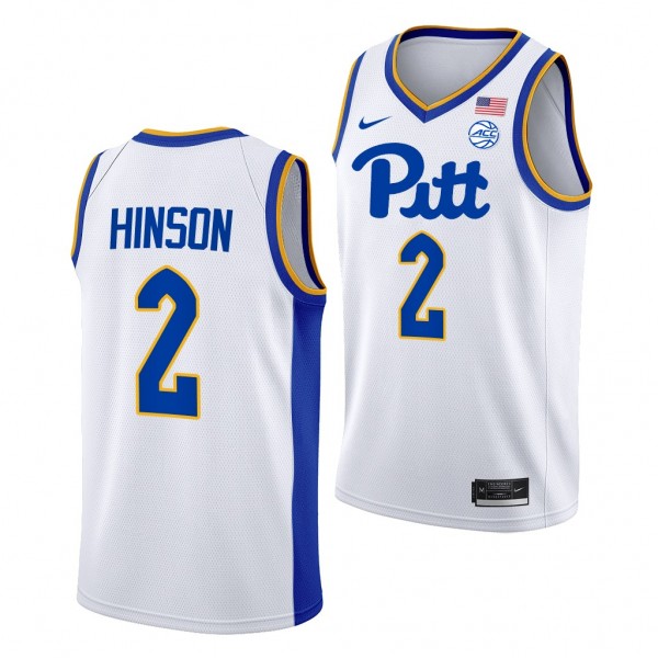 Blake Hinson Pitt Panthers #2 White College Basket...