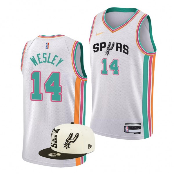 2022 NBA Draft Blake Wesley Spurs White Jersey Cit...