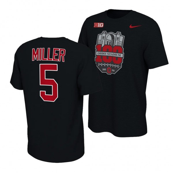 100th Year Stadium Anniversary Ohio State Buckeyes Braxton Miller Big10 MVP T-Shirt - Black