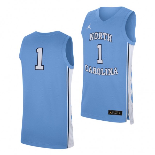 #1 Jersey North Carolina Tar Heels Carolina Blue R...