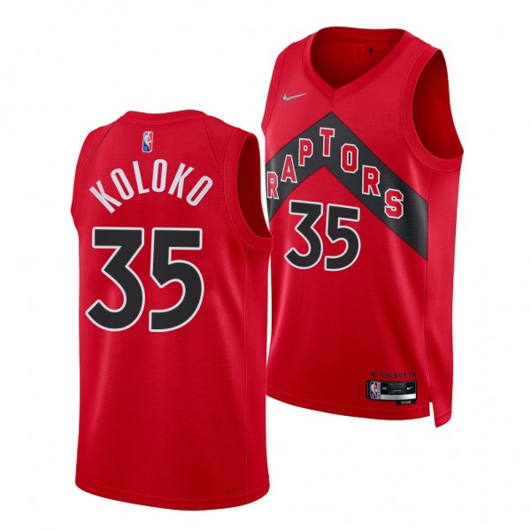 2022 NBA Draft Raptors Christian Koloko Red Icon E...