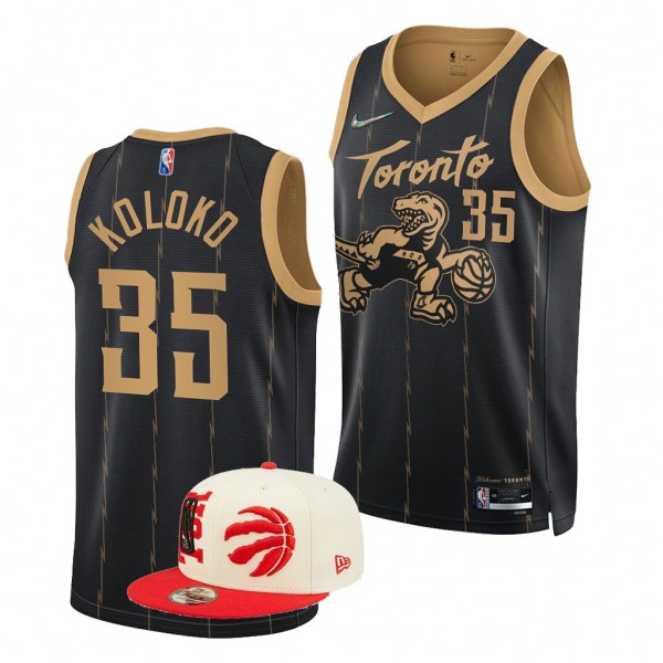 2022 NBA Draft Christian Koloko Raptors Black Jersey City Edition