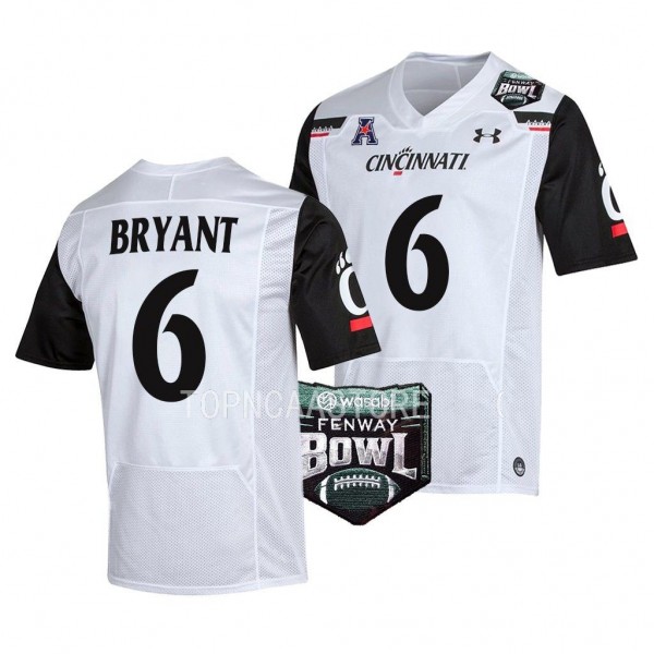 Ben Bryant Cincinnati Bearcats 2022 Fenway Bowl #6 Jersey Men's White Football Uniform