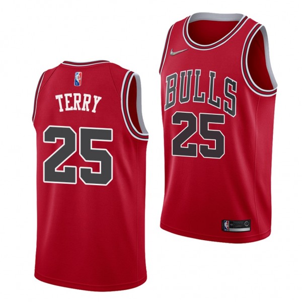 2022 NBA Draft Bulls #25 Dalen Terry Red Icon Edit...