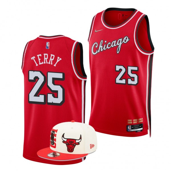 2022 NBA Draft Dalen Terry Bulls Red Jersey City E...