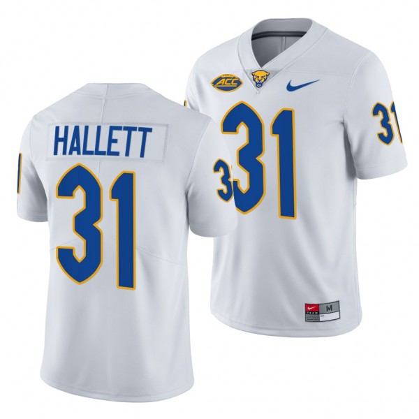 Pitt Panthers Erick Hallett Jersey White 2021-22 C...