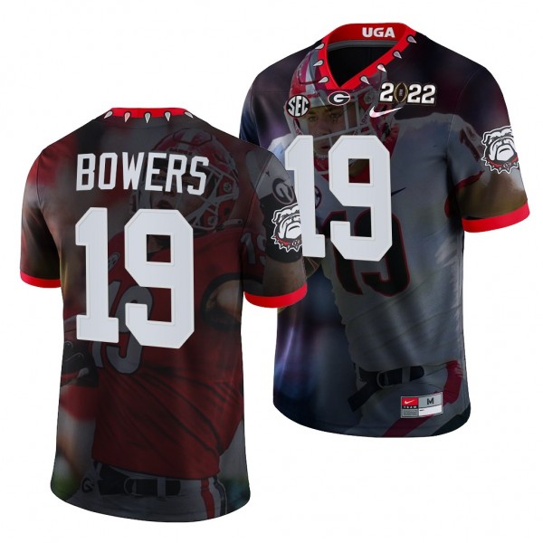 2022 National Championship Brock Bowers Georgia Bulldogs Decisive Highlights Jersey Black