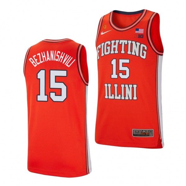 Illinois Fighting Illini Giorgi Bezhanishvili #15 ...