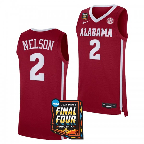 Grant Nelson Alabama Crimson Tide #2 Crimson 2024 ...