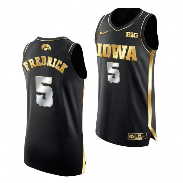 2020-21 Iowa Hawkeyes C.J. Fredrick #5 Black Golde...