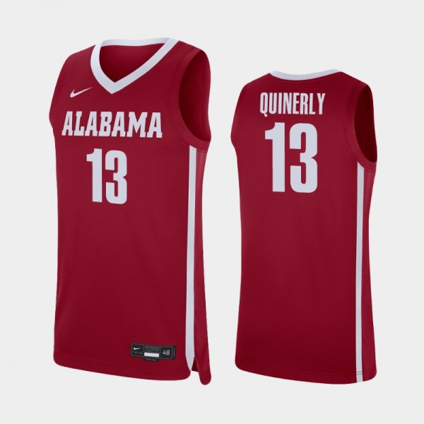 Alabama Crimson Tide Jahvon Quinerly Jersey Replica College Basketball Men's Jersey - Crimson