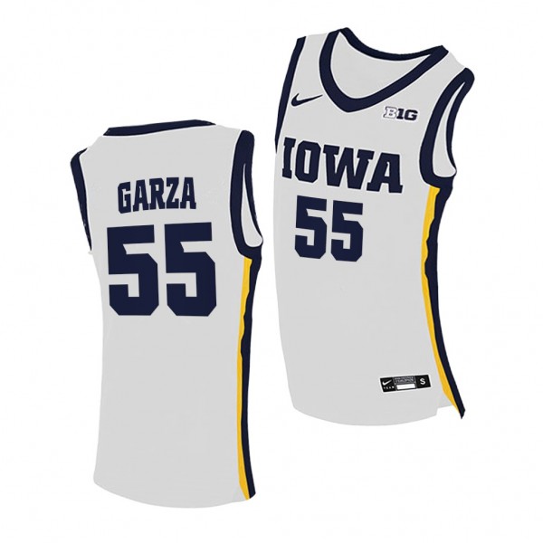 Iowa Hawkeyes Luka Garza #55 Jersey White 2020-21 Home College Basketball Jersey - Men