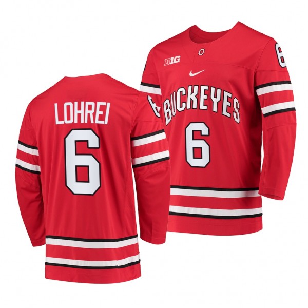 Mason Lohrei Ohio State Buckeyes Red College Hocke...