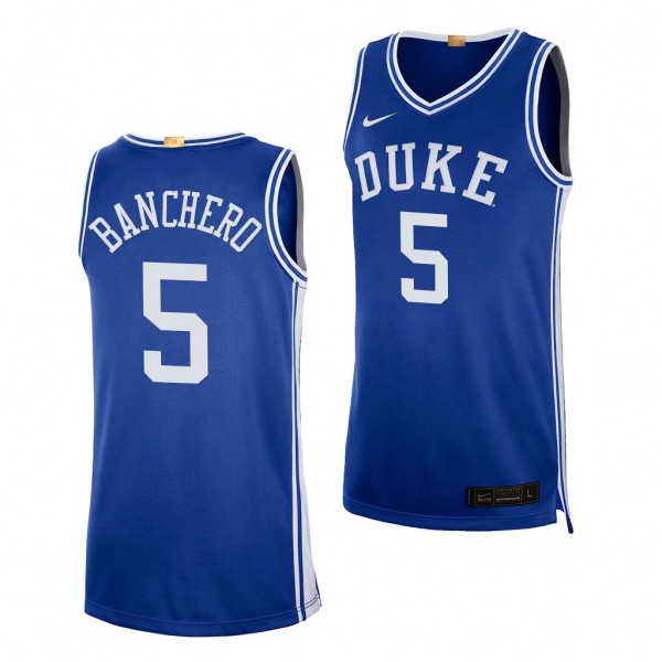 Duke Blue Devils Paolo Banchero Jersey Blue 2022 NBA Draft top prospect Uniform