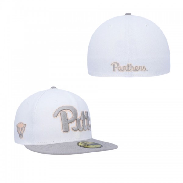 Pitt Panthers White Gray Neutral Apricot 59FIFTY F...