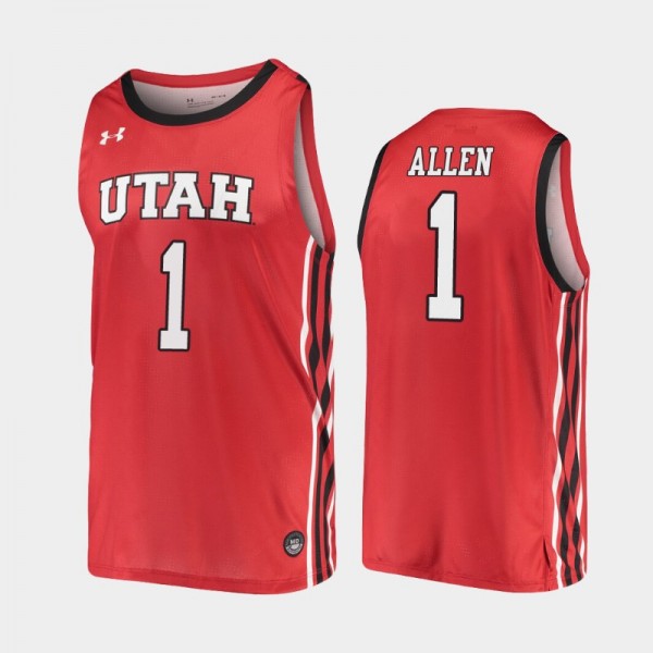 Utah Utes Timmy Allen #1 Jersey Red 2019-20 Replic...