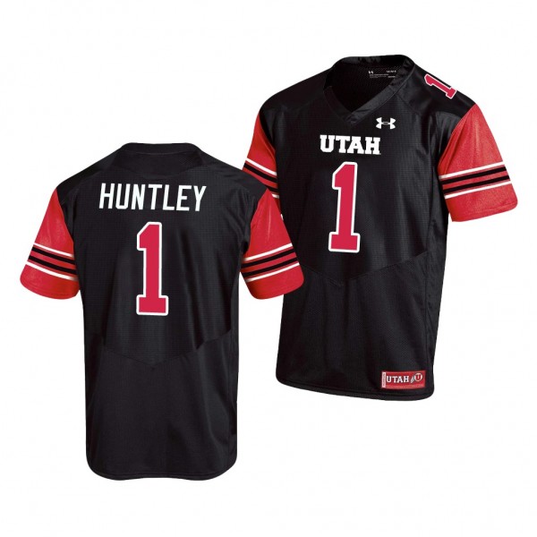 Utah Utes Tyler Huntley #1 Jersey Black Replica Co...