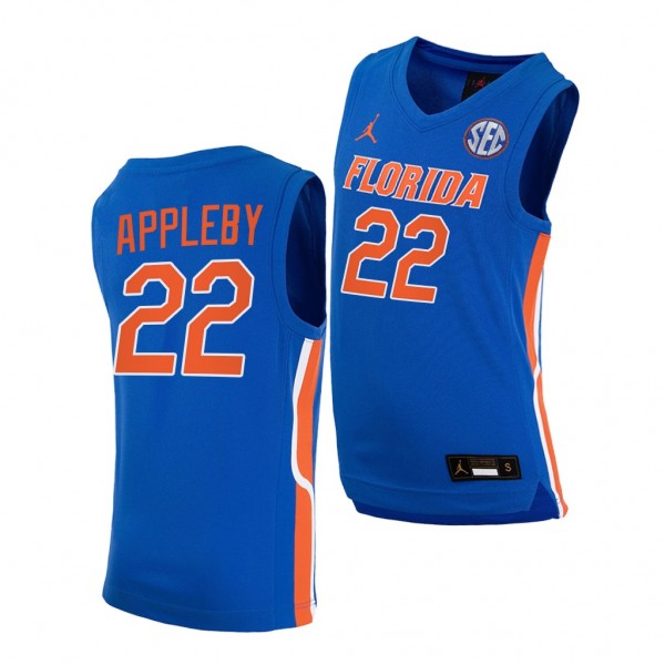 Tyree Appleby Jersey Florida Gators 2021-22 College Basketball Replica Jersey - Royal